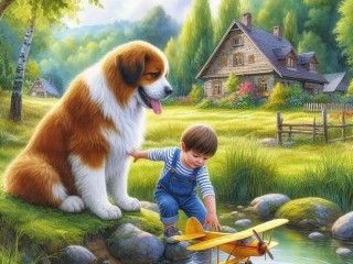 Пазл «Желтый самолетик»