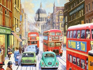 Пазл «Зима в городе»