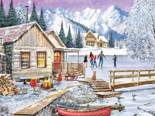 Пазл «Зимний отдых»
