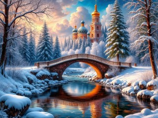 Пазл «Зимний пейзаж»