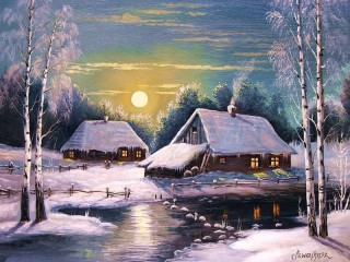 Пазл «Зимняя ночь»