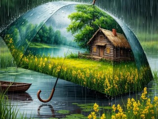 Пазл «Зонт»