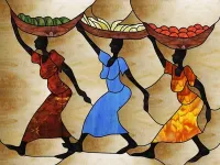 Пазл  Африканки витраж