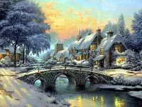 Пазл  Мост через реку