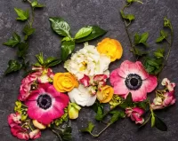 Пазл Анемоны и плющ