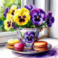 Пазл Анютины глазки