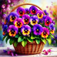 Пазл Анютины глазки