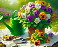 Пазл Анютины глазки 