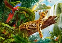 Пазл Ара и леопард