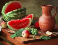 Пазл Арбуз и кувшин 