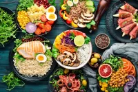 Пазл ассортимент блюд