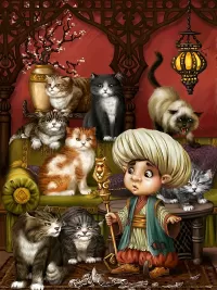 Пазл Бабкины коты