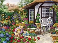 Пазл Бабушкин сад