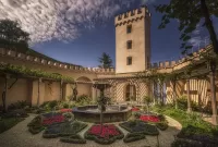 Пазл Башня и фонтан