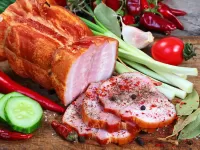Пазл Бекон с овощами