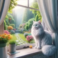 Пазл Белая кошка