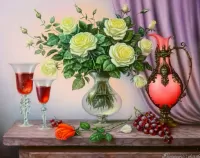 Пазл Белые розы