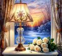 Пазл Белые розы