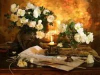 Пазл Белые цветы