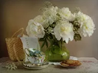 Пазл Белые цветы