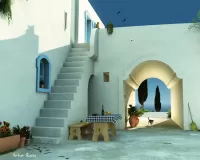 Пазл Белый дворик