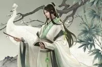 Пазл Белый павлин