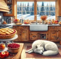 Пазл Белый пес