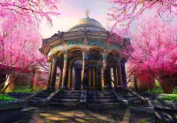 Пазл Беседка и сакура