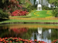 Пазл Беседка у пруда