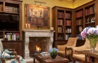 Пазл Библиотека с камином