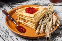 Пазл Блинчики с икрой