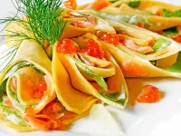 Пазл блины с икрой