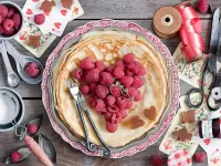 Пазл Блины с малиной