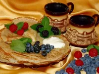 Пазл Блины с ягодами