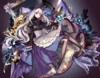 Пазл Блондинка и мотылёк