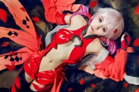 Пазл Блондинка в красном