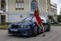 Пазл BMW E39 и девушка