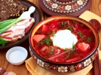 Пазл Борщ со сметаной