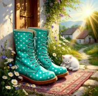 Пазл Ботинки в горошек