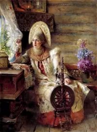 Пазл Боярышня у окна