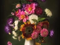 Пазл Букет с подсолнухом