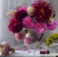 Пазл Букет георгинов