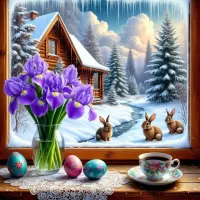 Пазл Букет ирисов