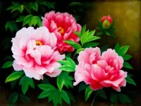 Пазл Букет пионов