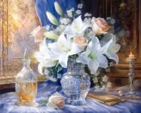 Пазл Букет с лилиями