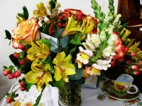 Пазл Букет с письмом