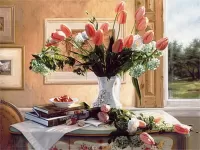 Пазл Букет тюльпанов