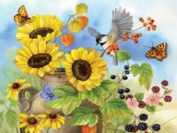 Пазл Букет в бидоне