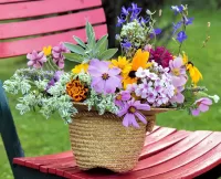 Пазл Букет в шляпе