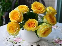 Пазл Букет жёлтых роз